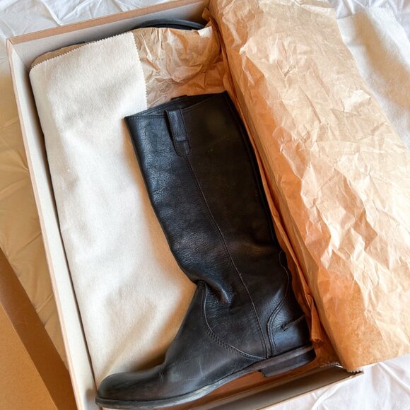 Madewell Black Leather The Archive Riding Boots – Size 8M – Made in Italy - Picture 12 of 14